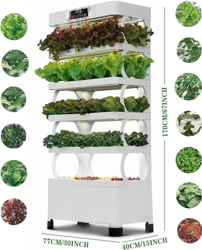 Système de Culture hydroponique Tour Grand avec 160 pièces, Blanc - Cadeau de Jardin d'herbes aromatiques – Image 3