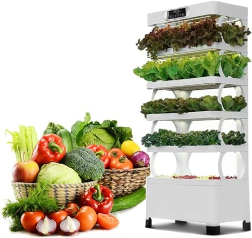 Système de Culture hydroponique Tour Grand avec 160 pièces, Blanc - Cadeau de Jardin d'herbes aromatiques
